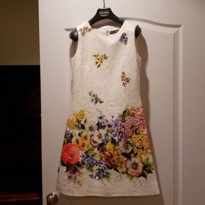 Dolce & Gabbana white floral dress